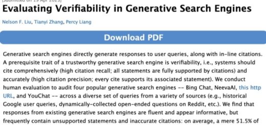 Evaluating Verifiability in Generative Search Engines